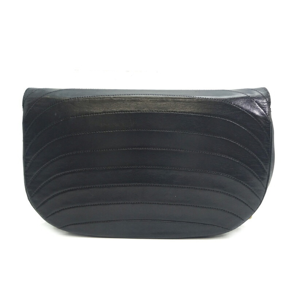 Chanel Half Chain Black Moon Shoulder Bag Lambskin